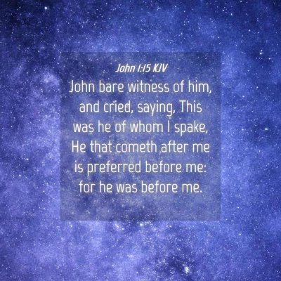 Picture 04 - John 1:15 KJV - John bare witness of him, and cried, saying, This - Bible Verse Picture