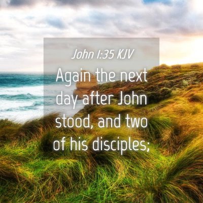 Picture 04 - John 1:35 KJV - Again the next day after John stood, and two of - Bible Verse Picture
