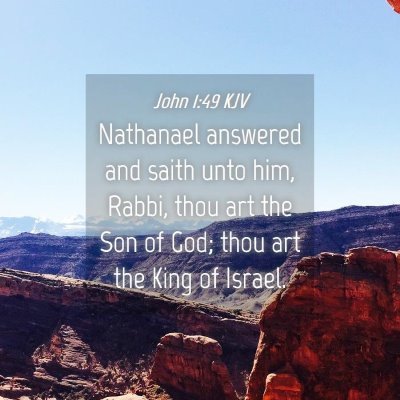 Picture 04 - John 1:49 KJV - Nathanael answered and saith unto him, Rabbi, - Bible Verse Picture