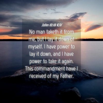 Picture 04 - John 10:18 KJV - No man taketh it from me, but I lay it down of - Bible Verse Picture