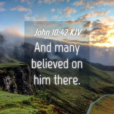 Picture 04 - John 10:42 KJV - And many believed on him - Bible Verse Picture