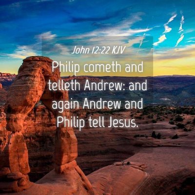 Picture 04 - John 12:22 KJV - Philip cometh and telleth Andrew: and again - Bible Verse Picture