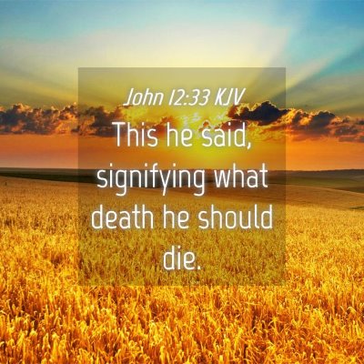 Picture 04 - John 12:33 KJV - This he said, signifying what death he should - Bible Verse Picture