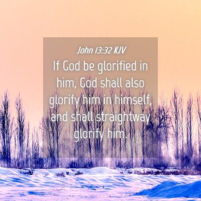 Picture 04 - John 13:32 KJV - If God be glorified in him, God shall also - Bible Verse Picture