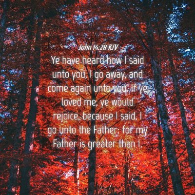 Picture 04 - John 14:28 KJV - Ye have heard how I said unto you, I go away, and - Bible Verse Picture