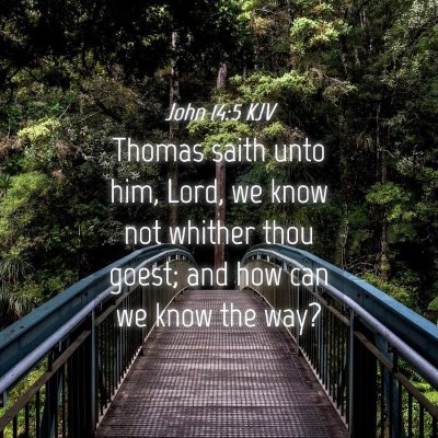 Picture 04 - John 14:5 KJV - Thomas saith unto him, Lord, we know not whither - Bible Verse Picture