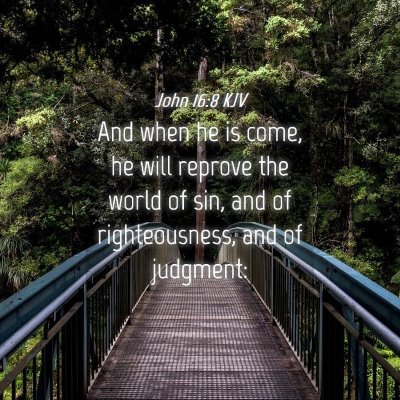 Picture 04 - John 16:8 KJV - And when he is come, he will reprove the world of - Bible Verse Picture