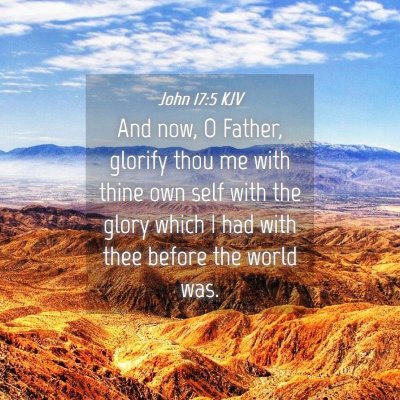 Picture 04 - John 17:5 KJV - And now, O Father, glorify thou me with thine own - Bible Verse Picture