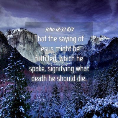 Picture 04 - John 18:32 KJV - That the saying of Jesus might be fulfilled, - Bible Verse Picture