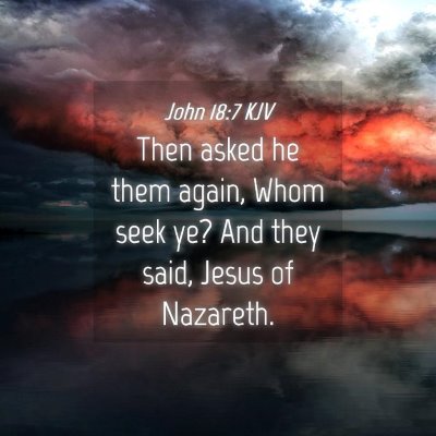 Picture 04 - John 18:7 KJV - Then asked he them again, Whom seek ye? And they - Bible Verse Picture