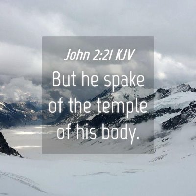 Picture 04 - John 2:21 KJV - But he spake of the temple of his - Bible Verse Picture