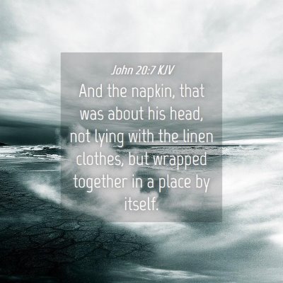 Picture 04 - John 20:7 KJV - And the napkin, that was about his head, not - Bible Verse Picture