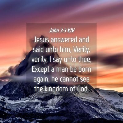 Picture 04 - John 3:3 KJV - Jesus answered and said unto him, Verily, verily, - Bible Verse Picture