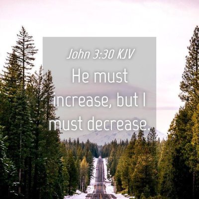 Picture 04 - John 3:30 KJV - He must increase, but I must - Bible Verse Picture