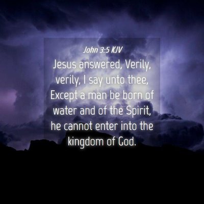 Picture 04 - John 3:5 KJV - Jesus answered, Verily, verily, I say unto thee, - Bible Verse Picture