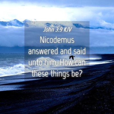 Picture 04 - John 3:9 KJV - Nicodemus answered and said unto him, How can - Bible Verse Picture