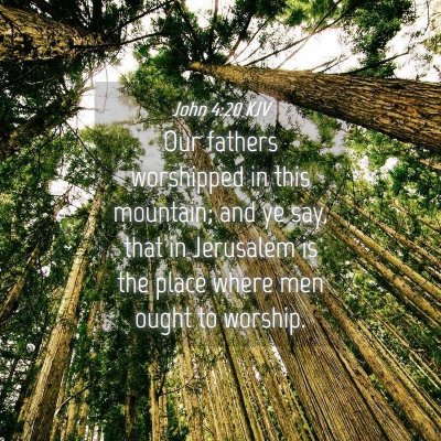 Picture 04 - John 4:20 KJV - Our fathers worshipped in this mountain; and ye - Bible Verse Picture