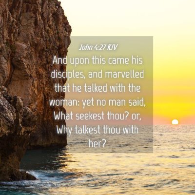 Picture 04 - John 4:27 KJV - And upon this came his disciples, and marvelled - Bible Verse Picture
