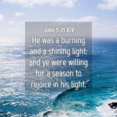 Picture 04 - John 5:35 KJV - He was a burning and a shining light: and ye were - Bible Verse Picture