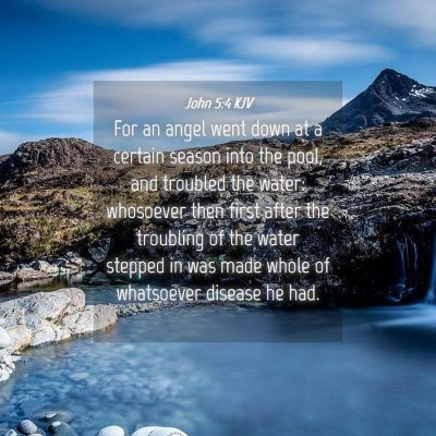 Picture 04 - John 5:4 KJV - For an angel went down at a certain season into - Bible Verse Picture