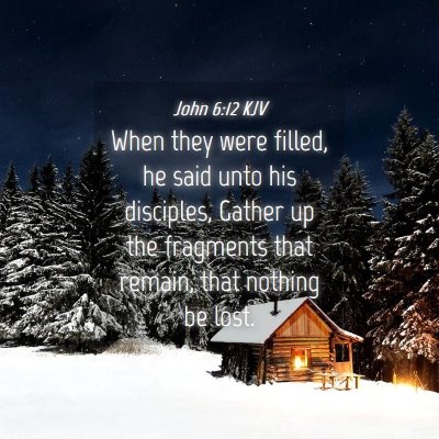 Picture 04 - John 6:12 KJV - When they were filled, he said unto his - Bible Verse Picture