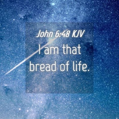 Picture 04 - John 6:48 KJV - I am that bread of - Bible Verse Picture