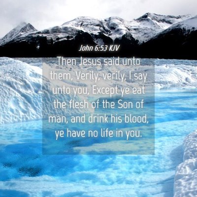 Picture 04 - John 6:53 KJV - Then Jesus said unto them, Verily, verily, I say - Bible Verse Picture