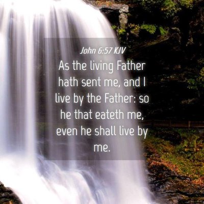 Picture 04 - John 6:57 KJV - As the living Father hath sent me, and I live by - Bible Verse Picture