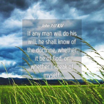 Picture 04 - John 7:17 KJV - If any man will do his will, he shall know of the - Bible Verse Picture