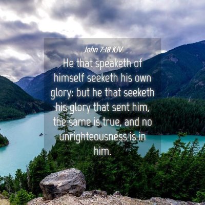 Picture 04 - John 7:18 KJV - He that speaketh of himself seeketh his own - Bible Verse Picture