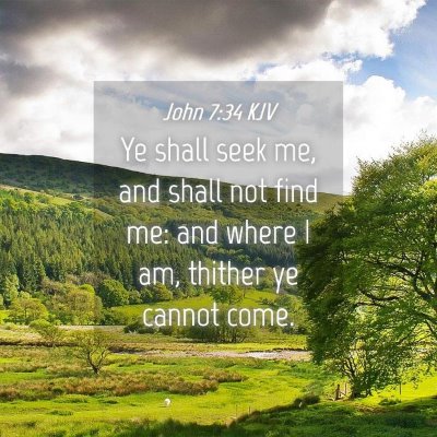 Picture 04 - John 7:34 KJV - Ye shall seek me, and shall not find me: and - Bible Verse Picture