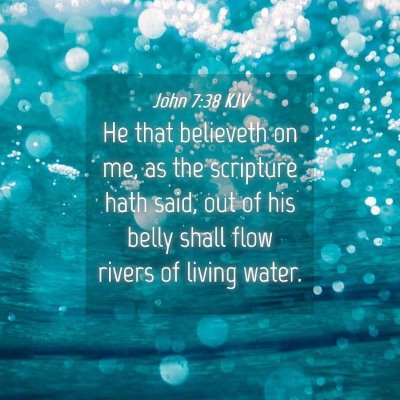 Picture 04 - John 7:38 KJV - He that believeth on me, as the scripture hath - Bible Verse Picture