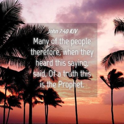 Picture 04 - John 7:40 KJV - Many of the people therefore, when they heard - Bible Verse Picture