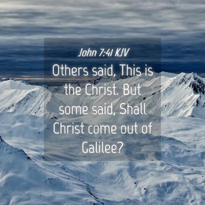 Picture 04 - John 7:41 KJV - Others said, This is the Christ. But some said, - Bible Verse Picture