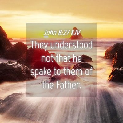 Picture 04 - John 8:27 KJV - They understood not that he spake to them of the - Bible Verse Picture