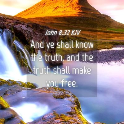 Picture 04 - John 8:32 KJV - And ye shall know the truth, and the truth shall - Bible Verse Picture