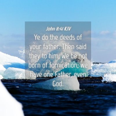 Picture 04 - John 8:41 KJV - Ye do the deeds of your father. Then said they to - Bible Verse Picture
