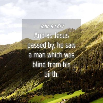 Picture 04 - John 9:1 KJV - And as Jesus passed by, he saw a man which was - Bible Verse Picture