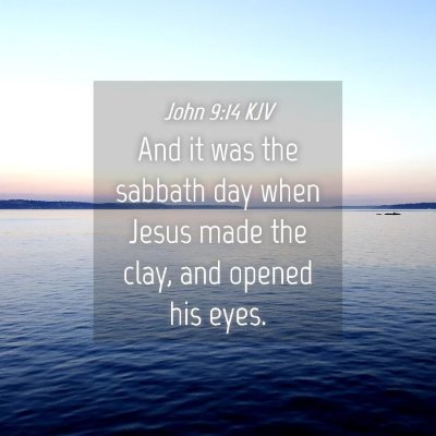 Picture 04 - John 9:14 KJV - And it was the sabbath day when Jesus made the - Bible Verse Picture