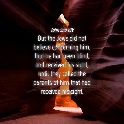 Picture 04 - John 9:18 KJV - But the Jews did not believe concerning him, that - Bible Verse Picture