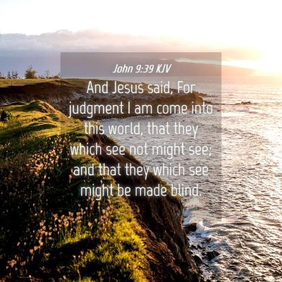 Picture 04 - John 9:39 KJV - And Jesus said, For judgment I am come into this - Bible Verse Picture