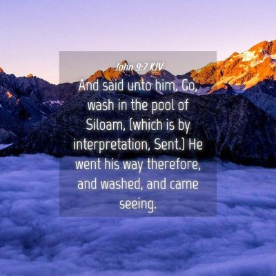 Picture 04 - John 9:7 KJV - And said unto him, Go, wash in the pool of - Bible Verse Picture