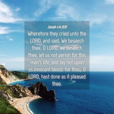 Picture 04 - Jonah 1:14 KJV - Wherefore they cried unto the LORD, and said, We - Bible Verse Picture