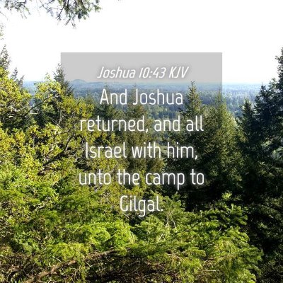 Picture 04 - Joshua 10:43 KJV - And Joshua returned, and all Israel with him, - Bible Verse Picture