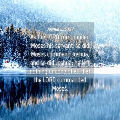 Picture 04 - Joshua 11:15 KJV - As the LORD commanded Moses his servant, so did - Bible Verse Picture