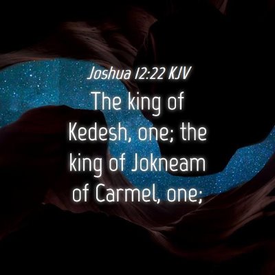 Picture 04 - Joshua 12:22 KJV - The king of Kedesh, one; the king of Jokneam of - Bible Verse Picture