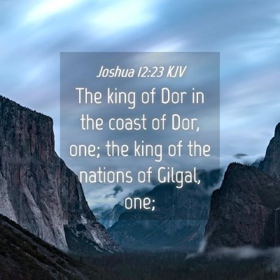 Picture 04 - Joshua 12:23 KJV - The king of Dor in the coast of Dor, one; the - Bible Verse Picture