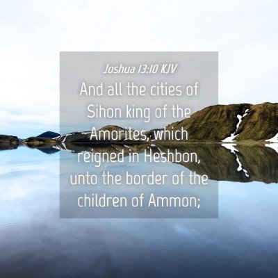 Picture 04 - Joshua 13:10 KJV - And all the cities of Sihon king of the Amorites, - Bible Verse Picture