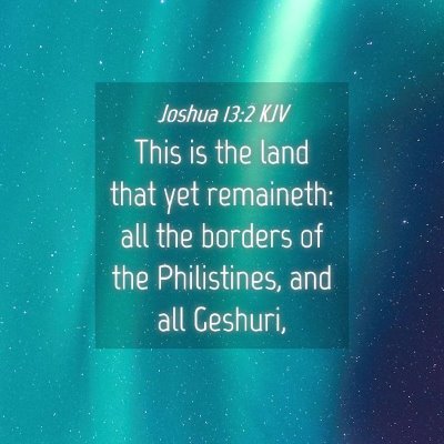 Picture 04 - Joshua 13:2 KJV - This is the land that yet remaineth: all the - Bible Verse Picture