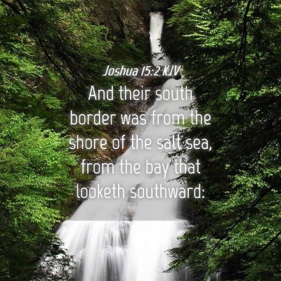 Picture 04 - Joshua 15:2 KJV - And their south border was from the shore of the - Bible Verse Picture